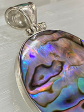 Load image into Gallery viewer, Two Sided Shell Disc Pendant - Paua And Mother Of Pearl