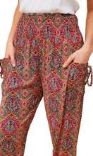 Load image into Gallery viewer, Harem Pants - Red Abstract Print