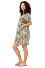 Load image into Gallery viewer, Printed Shift Dress - Green