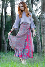 Load image into Gallery viewer, Holly reversible wrap skirt in boho print – front view