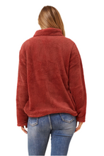 Load image into Gallery viewer, Faux Fur Teddy Jacket in Cherrywood - Caroline K Morgan