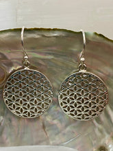 Load image into Gallery viewer, Sterling Silver Drop Earrings - Flower Of Life