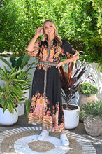 Load image into Gallery viewer, Bohemian-Inspired Maxi Dress - Black