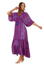 Load image into Gallery viewer, Chandra Boho Maxi Dress - Pink/Blue