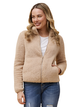Load image into Gallery viewer, Faux Fur Jacket - Beige