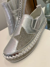 Load image into Gallery viewer, Lav-Ish Sneakers with Bling Star - Silver