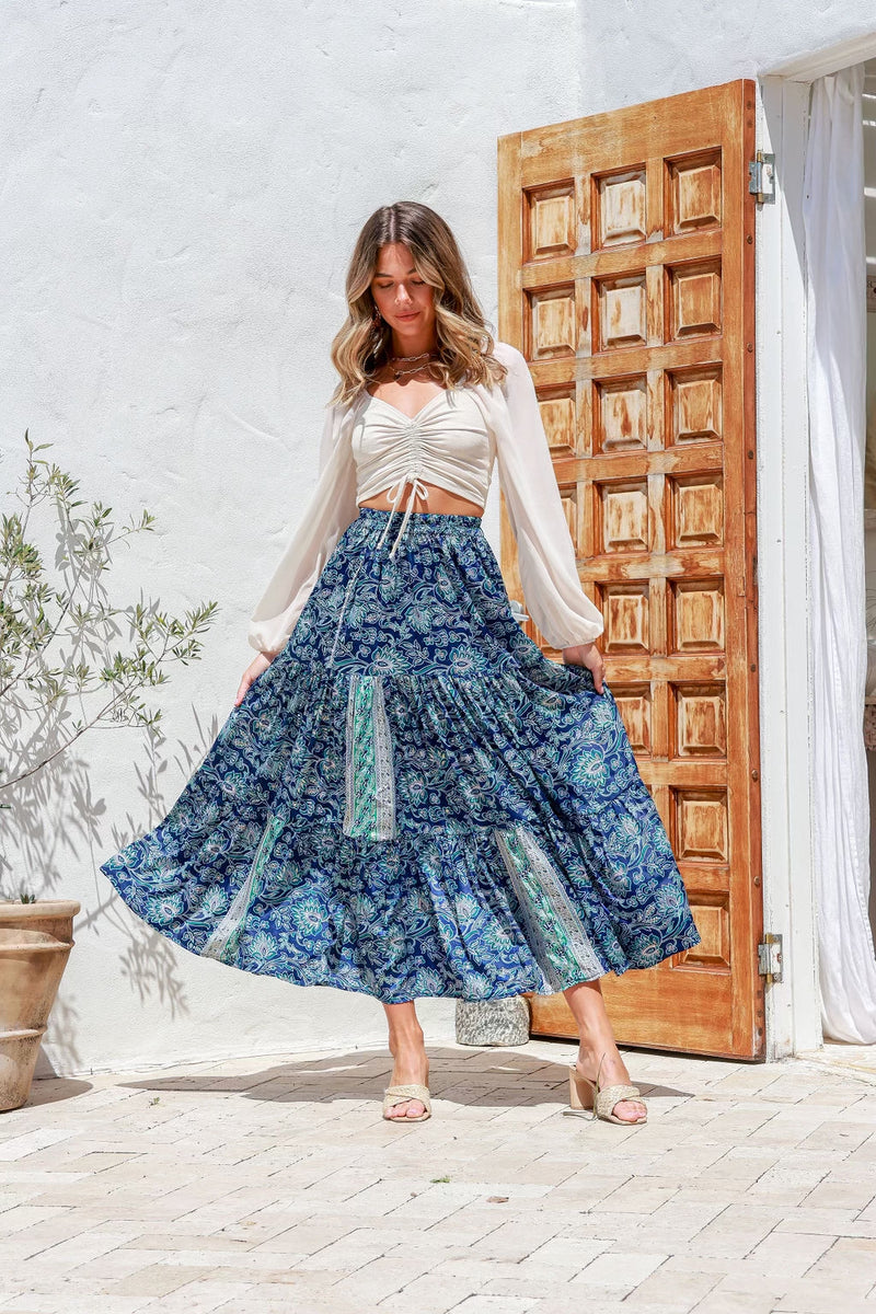 Venezia Skirt by Luella - Blue, Red