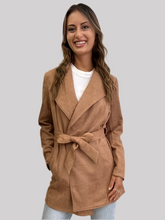 Load image into Gallery viewer, Suede Coat - Tan