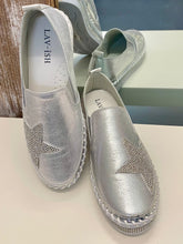 Load image into Gallery viewer, Lav-Ish Sneakers with Bling Star - Silver
