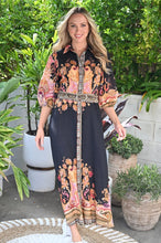 Load image into Gallery viewer, Bohemian-Inspired Maxi Dress - Black