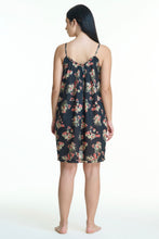 Load image into Gallery viewer, Printed Short Cotton Nightie – back view with frill trim detail