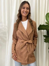 Load image into Gallery viewer, Suede Coat - Tan
