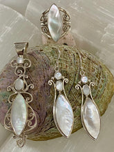 Load image into Gallery viewer, Sterling Silver Elliptical Pendant - Mother Of Pearl