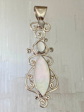 Load image into Gallery viewer, Sterling Silver Elliptical Pendant - Mother Of Pearl