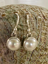 Load image into Gallery viewer, Sterling Silver Drop Earrings - White Pearl