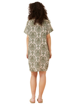 Load image into Gallery viewer, Printed Shift Dress - Green