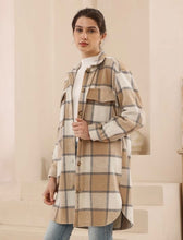 Load image into Gallery viewer, Checked Shacket - Camel