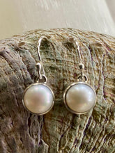 Load image into Gallery viewer, Sterling Silver Drop Earrings - White Pearl