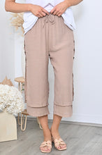 Load image into Gallery viewer, 3/4 Side Button Layered Beach Pant - Mocha