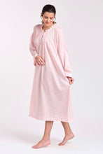 Load image into Gallery viewer, Elegant Cotton Voile Nightie – gingham print with frilled hemline and sleeves