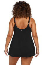 Load image into Gallery viewer, Delacroix Multifit Cup Swimdress - Recycled Hues Black