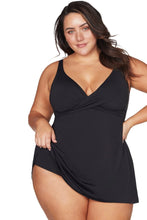 Load image into Gallery viewer, Delacroix Multifit Cup Swimdress - Recycled Hues Black