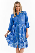 Load image into Gallery viewer, Vivian V Neck Shirt Dress - Cobalt