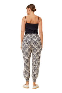 Abstract Print Harem Pants