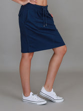 Load image into Gallery viewer, Pisces Women's Drawstring Chino Skirt - Navy