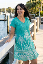 Load image into Gallery viewer, Nicola Cap Sleeve Dress - Azure Drift Jade