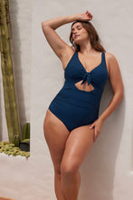 Load image into Gallery viewer, Navy Aria Cezanne D - E Cup Underwire One Piece