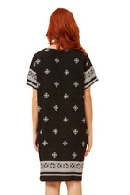Load image into Gallery viewer, Printed Shift Dress - Black