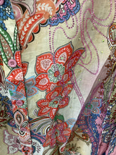 Load image into Gallery viewer, Belinda Beaded Shirt - Pink Bohemian Print