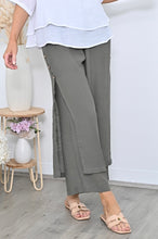 Load image into Gallery viewer, Full Length Side Button Layered Beach Pant - Khaki