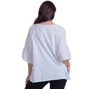 Italian Linen Top - White