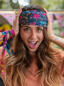 Boho Bandeau - Navy Wildflowers