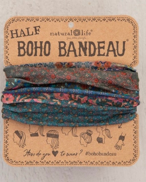 Boho Bandeau Half - Dark Patchwork