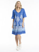 Load image into Gallery viewer, Hannah Boho Tunic -Azure Drift Blue