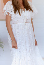 Load image into Gallery viewer, Short Sleeve Tassel Cotton Dress