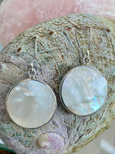Load image into Gallery viewer, Two Sided 20mm Drop Earrings - Paua and white Mother of Pearl