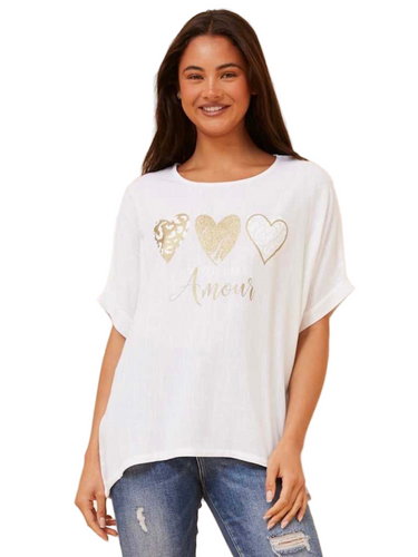 Gold Foil Heart Top