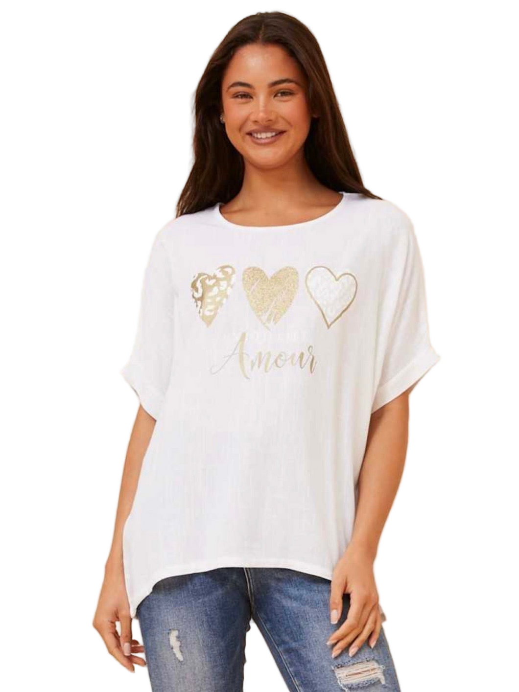 Gold Foil Heart Top