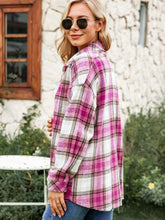 Load image into Gallery viewer, Flannel Snap Button Shacket - Pink