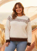 Load image into Gallery viewer, Nour Jacquard Knit Pullover - Oatmeal