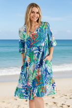 Load image into Gallery viewer, Charli Tassel Tie Dress - Coral Reef