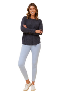 Eva Solid Top - Navy