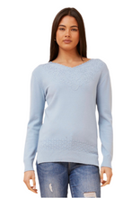 Load image into Gallery viewer, Embellished Knit Jumper - Pale Blue