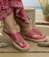 Load image into Gallery viewer, Lav-ish Hemp Rope Sandals - Hot Pink