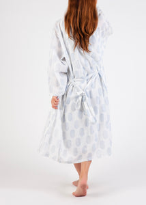 Dressing Gown/Robe - Blue Paisley