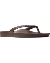 Load image into Gallery viewer, Archies Support Thongs - Chocolate Brown